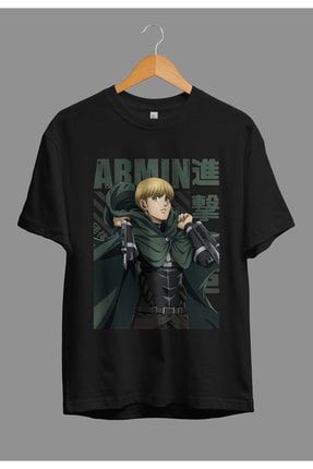 Oversize Attack On Titan Armin Arlert Anime Karakter Baskılı Tasarım Tişört AKRB0423V