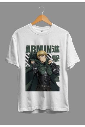 Oversize Attack On Titan Armin Arlert Anime Karakter Baskılı Tasarım Tişört AKRB0423V