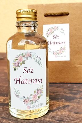 Söz Hatırası Temalı Kolonya Şişe Etiketi Nişan Nikah Söz Doğum Günü Etiketi  TYC00479370992