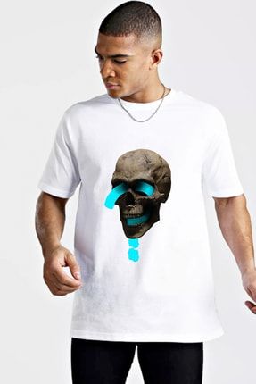 Skull Oversize Baskılı T-shirt Tshirt-kurukafasoruisareti