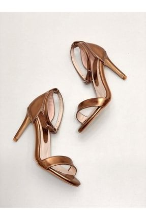 Love Bronz Renk Topuklu Kadın Ayakkabı 2431-289