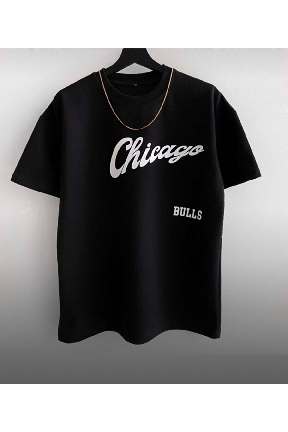 Joza Outdoors Black Chicago Bulls Oversize Tshirt Trendyol