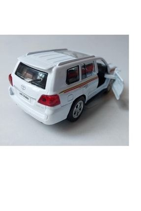 Toyota Land Cruıser Vxr V8 Jip 12cm Diecast Sesli Model Metal Araba Far Yanar - Beyaz 6746576
