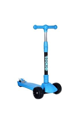 Rookie Katlanabilir Işıklı Big Foot Scooter 3 Tekerlekli - Mavi 52 d<sbvesb