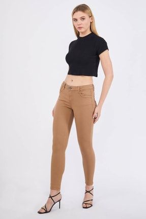 Kadın Süper Skinny Pantolon Taba C11914