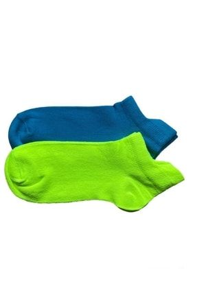 Pamuklu Patik Düz Kadın Neon Çorap 2'li SA-10660