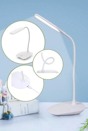 Usb Şarj Edilebilir Taşınabilir Led Masa Lambası Beyaz ARS-MASA-LED
