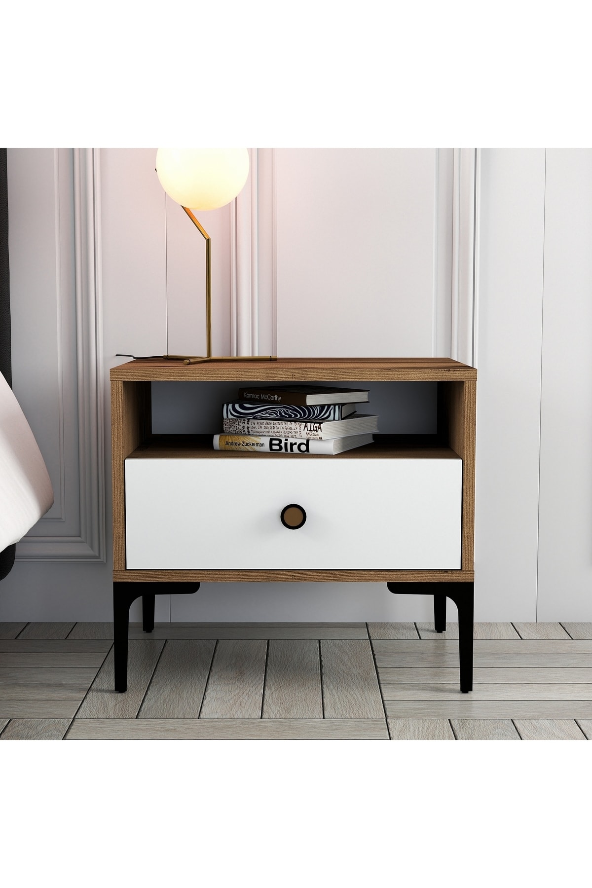 Variant Lisbon Nightstand - Walnut / White
