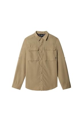 M L/s Sequoia Shirt Erkek Gömleği Nf0a4t18plx1 Bej NF0A4T18PLX1