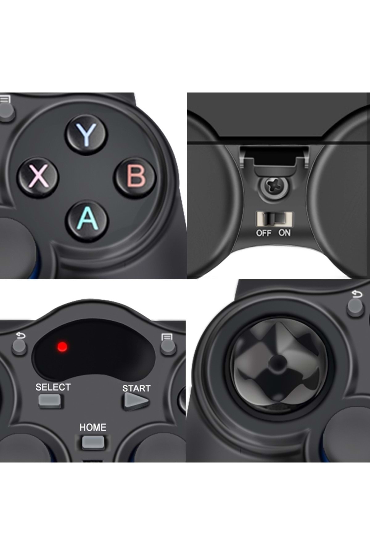2.4ghz Android Telefon Kablosuz Oyun Kolu Gamepad Pc Tv Box Ps3 7