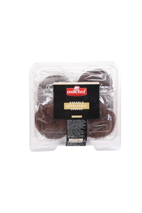 ASİLCHEF Asil Chef Kakaolu Çikolata Parçalı Cookie 8'li 400gr - Kurabiye