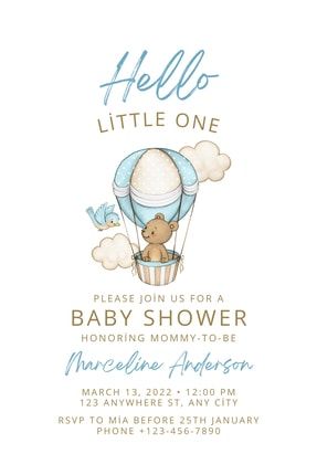 Baby Shower Davetiye Doğumgünü Kartı 8 Adet INVNdEW011