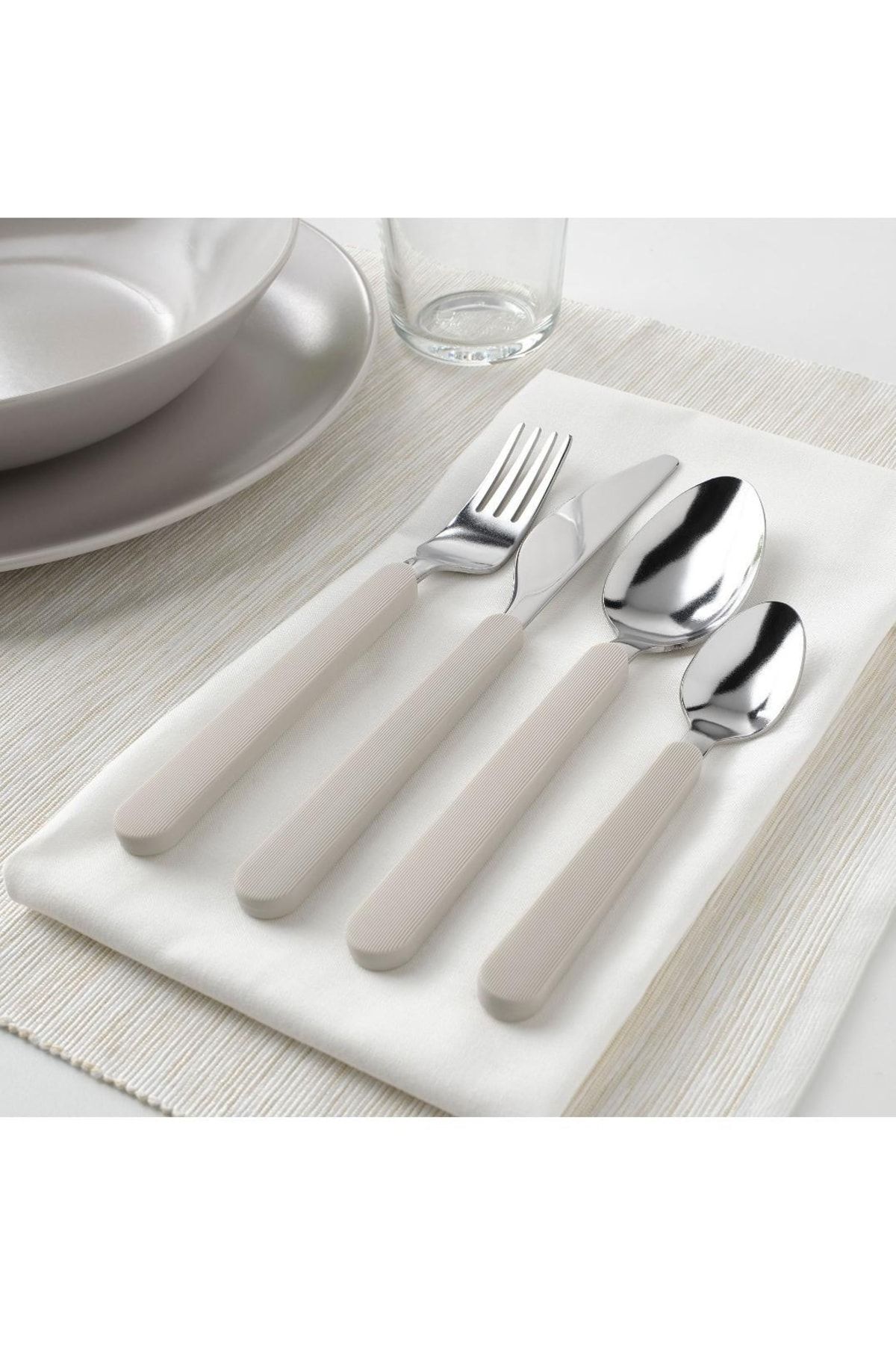 IKEA Upphojd Çatal Bıçak Kaşık Seti, Bej, 16 Parça PH8243