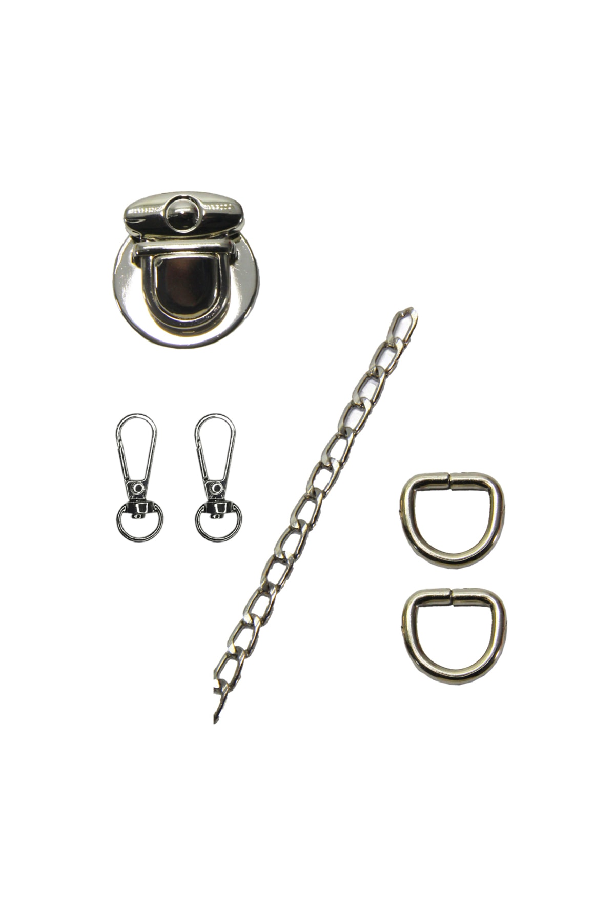 Bag Accessory Set with Spring-loaded Lock (3 Colors)