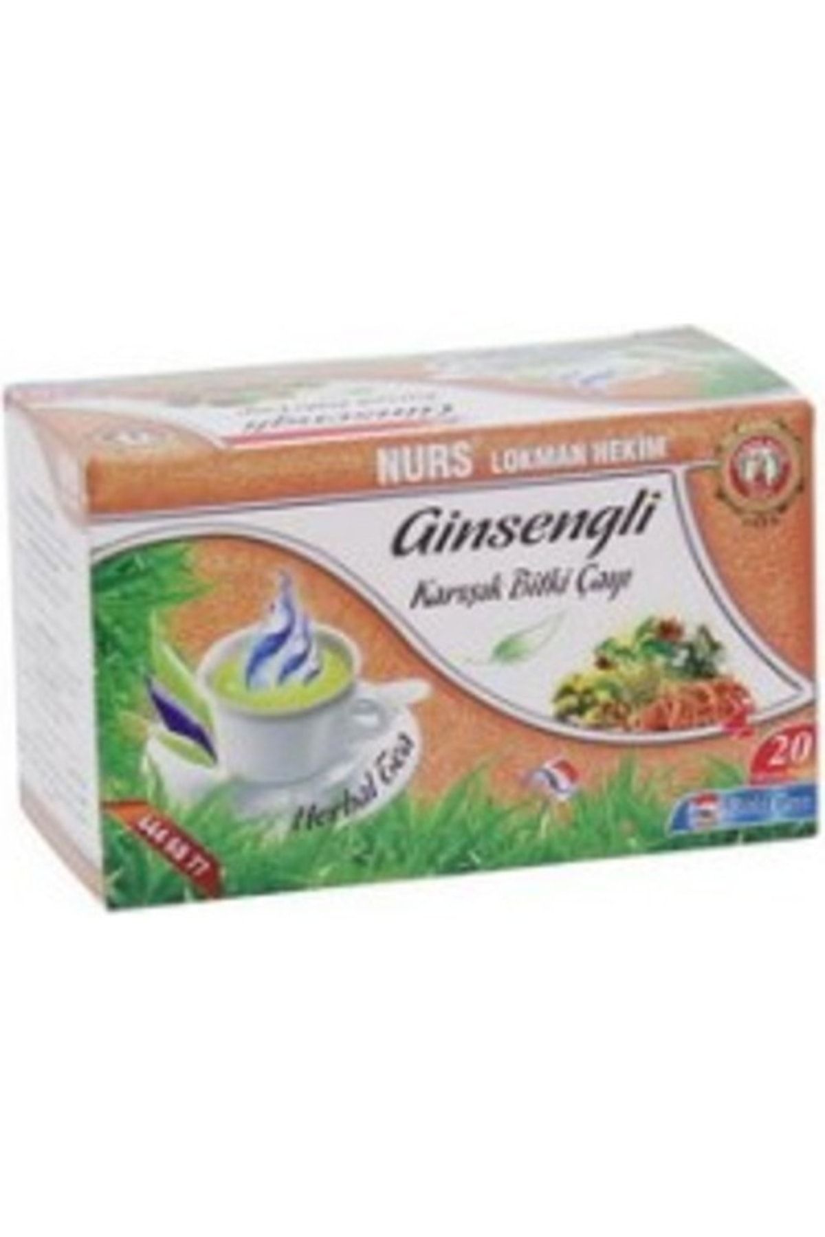 Ginsengli Çay 20 Li Karışık Bitki Süzen Poşet