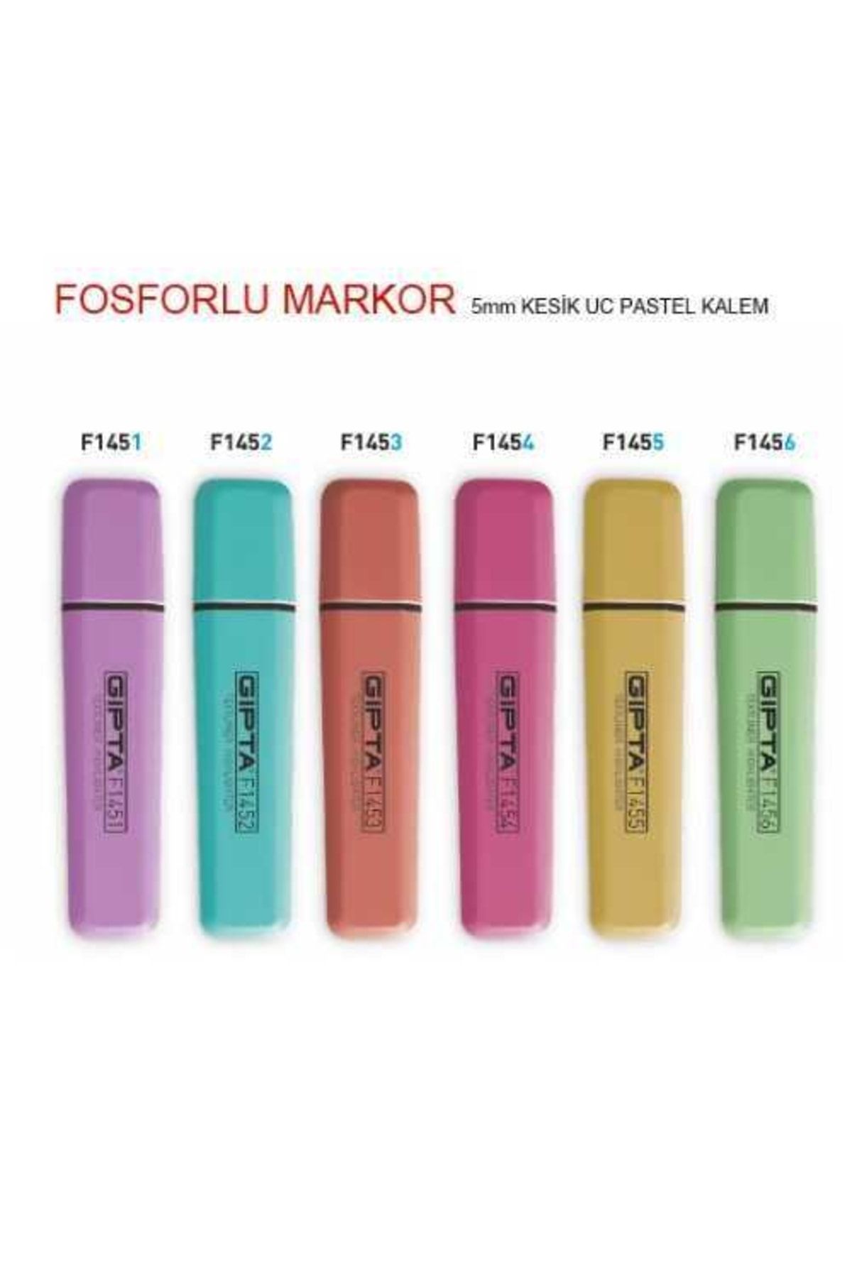 Fosforlu Markör 5mm Kesik Uç Pastel - Yeşil