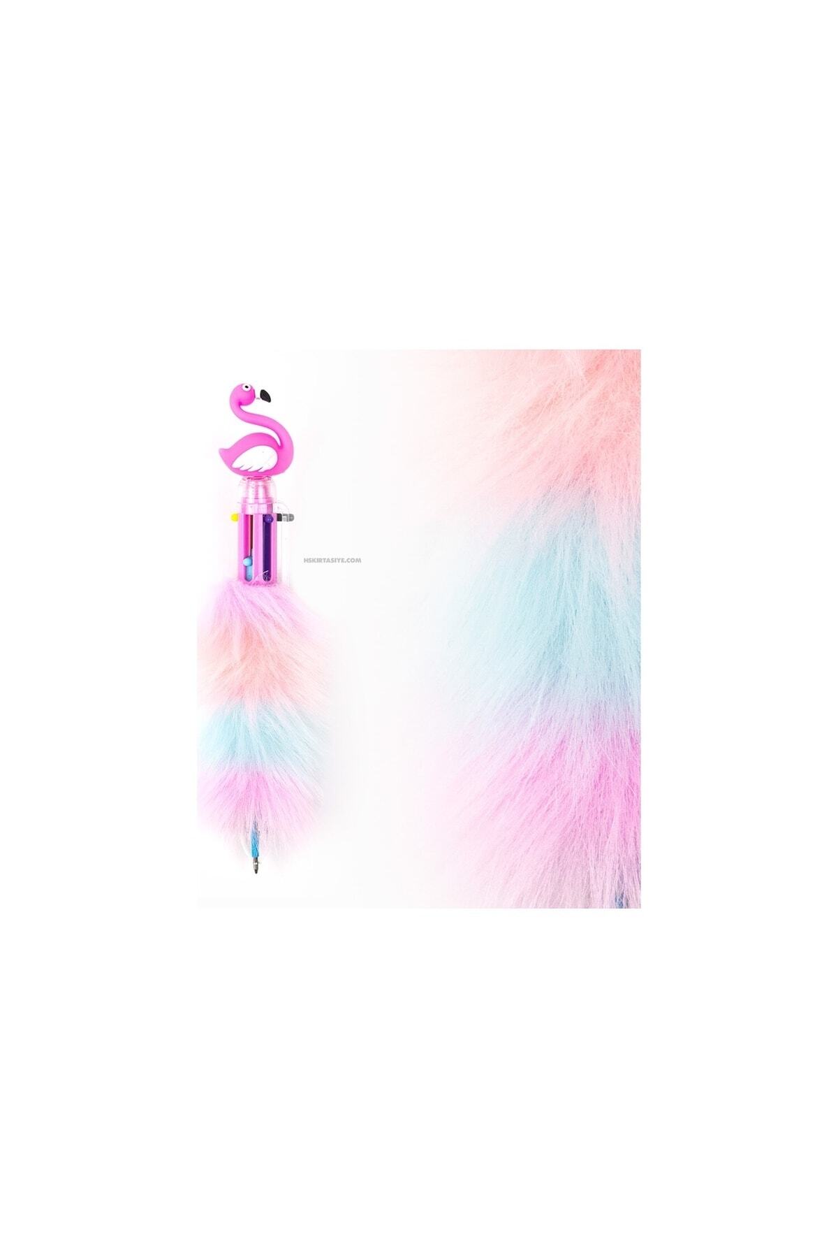 Mikro Flamingo Peluşlu Fonk Tükenmez Kalem 6 Renk 5314b