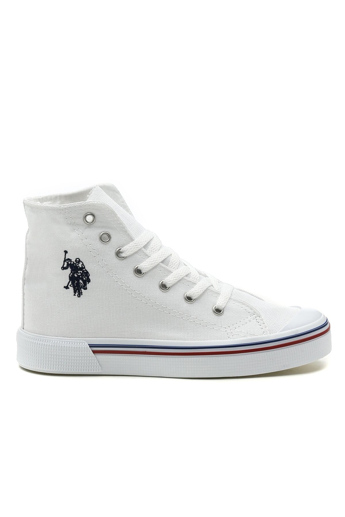 بوت U.S. Polo Assn. یو اس پولو بلند ورزشی روزمره یونیسکس کتان سفید سونیا سلام - بنجامین اورجینال - تصویر 2