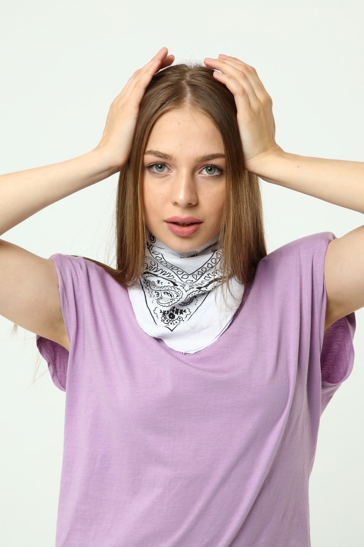 Etnik Desenli Bandana Fular Kafa Bandı Unisex 4