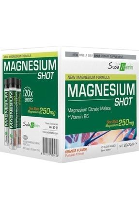 Magnesıum B6 Shot Portakal Aromalı 25 ml 20 Adet sudavitmagnesium
