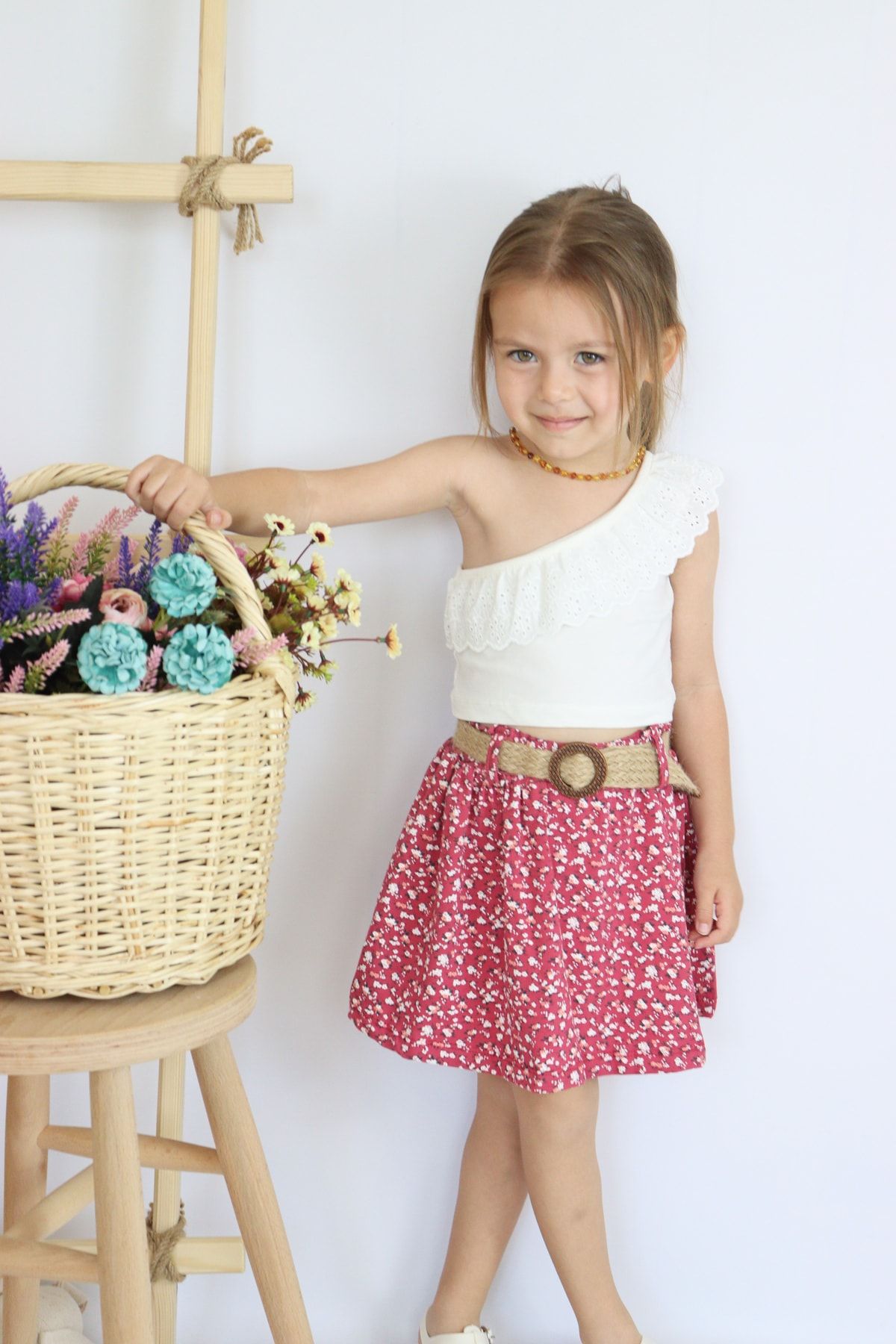 Flower skirt deals belt