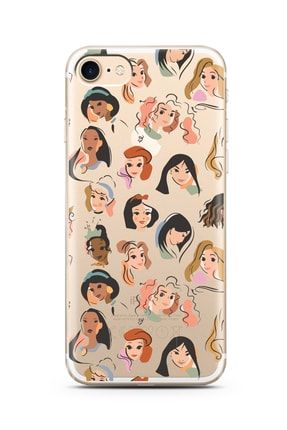 Iphone 7 Disney Girls Tasarımlı Süper Şeffaf Telefon Kılıfı scip7trdn2075