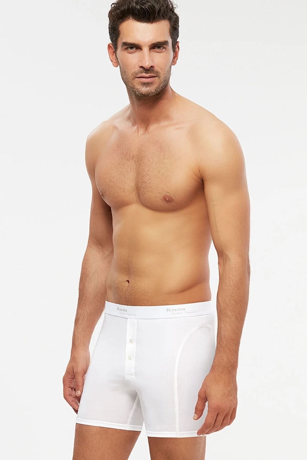 Kom Double Button Modal Cotton Men's Long Boxer, High Quality Boxer Long -  Trendyol