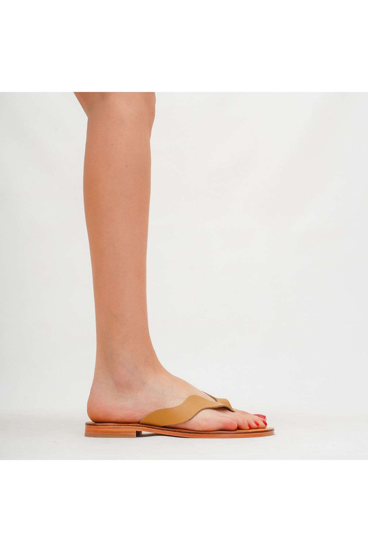 دمپایی نود زنانه چرمی دست ساز 4300 DaphneSandals