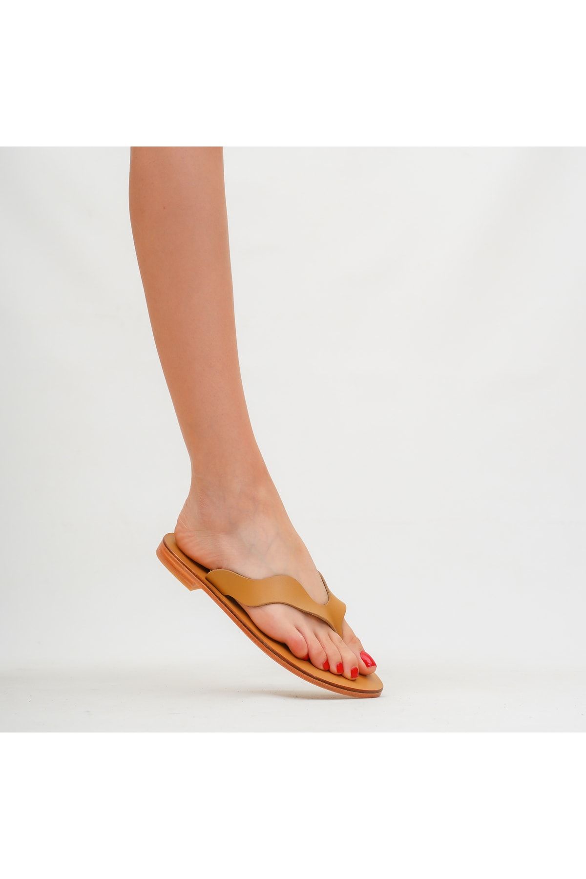 دمپایی نود زنانه چرمی دست ساز 4300 DaphneSandals