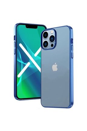 Iphone 13 Pro Max Uyumlu Kılıf Slim Fit Sert Tasarım Arkası Şeffaf Kenarları Renkli Element Case 13promaxelementcase