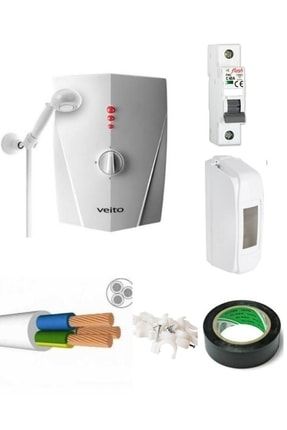 V1100 Şofben Kurulum Hariç 2 Yıl Garanti 7 Mt Kablolu Tam Takım Set Veito V1100 7 Mt Kablolu Tam Takım Set