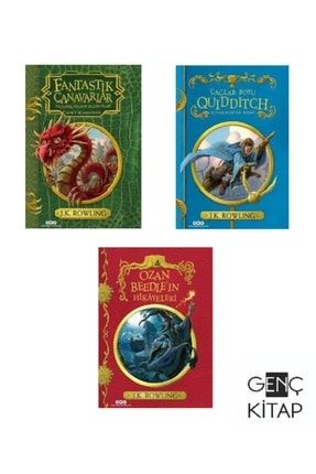 Harry Potter Ciltli 3 Kitap Set Fantastik Canavarlar, Çağlar Boyu Quıddıtch, HP3CİLTLİ