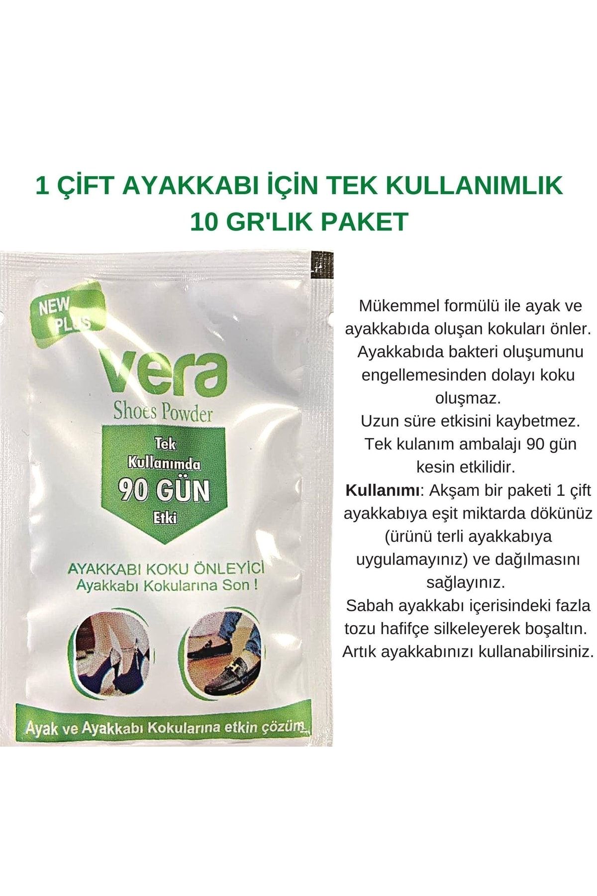 کفش پاک کننده بوی پا Vera 10 Pack X10gr Foottab