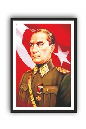 Çerçeveli Üniformalı Atatürk Portresi Ataportre3550