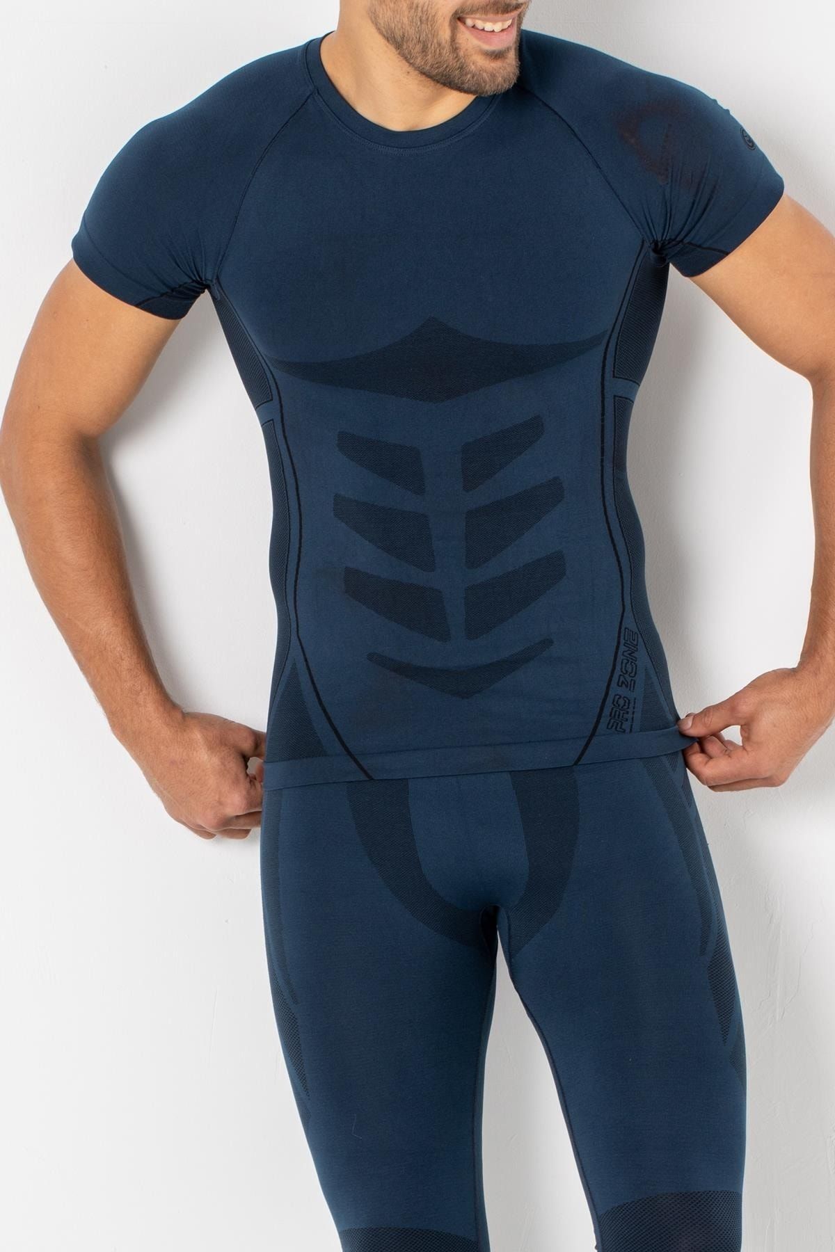 kingspearl Erkek Cool Dry Kısa Kollu Dikişsiz Spor Tişört VB8516