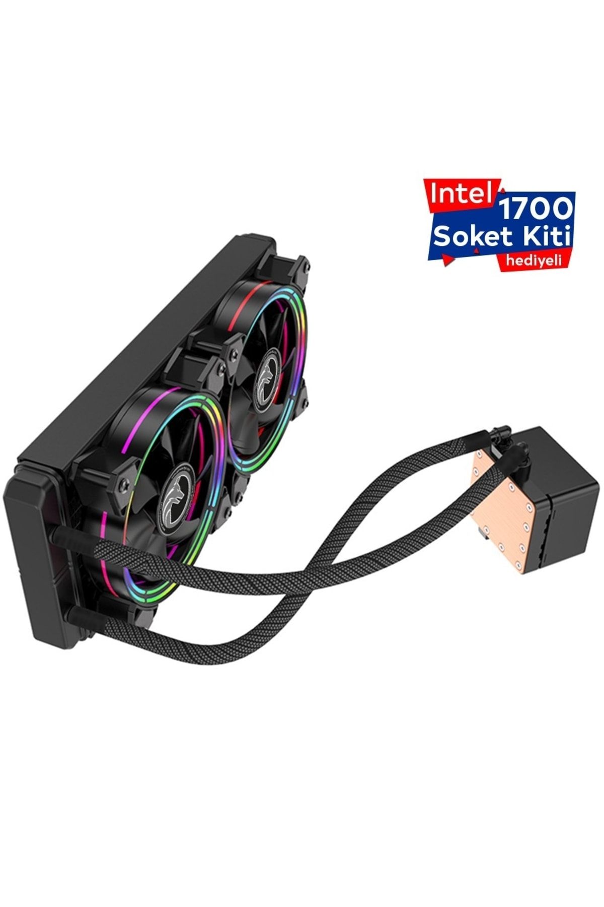 GAMETECH-نظام التبريد السائل Hydra 240mm - طراز RGB، متوافق مع معالجات AMD وIntel، مع مجموعة LGA 1700 Pin 7