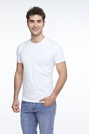 Erkek Pamuklu Kısa Kollu Renkli T-shirt - 421