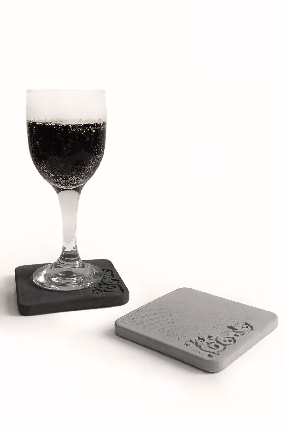 Ghogol Home-Square Concrete Coasters Set of 2 3
