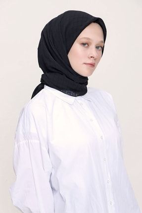 Rio Serisi Polyester Uygun Eşarp Modeli Düz Renk Siyah MR21M01MR1576.01