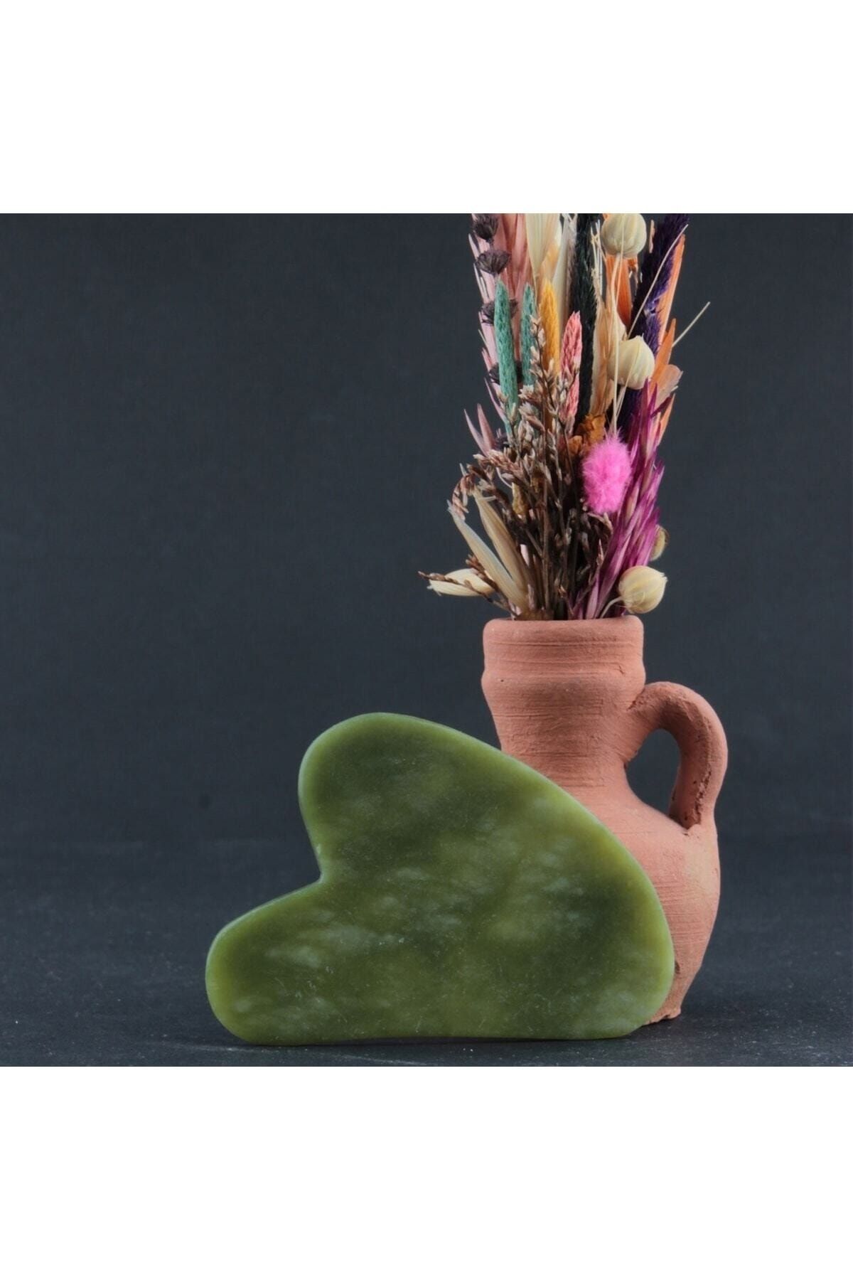 ابزار ماساژ طبیعی صورت و بدن Gua Sha Ma009 با سنگ طبیعی جید OSMANLI DOĞAL TAŞ