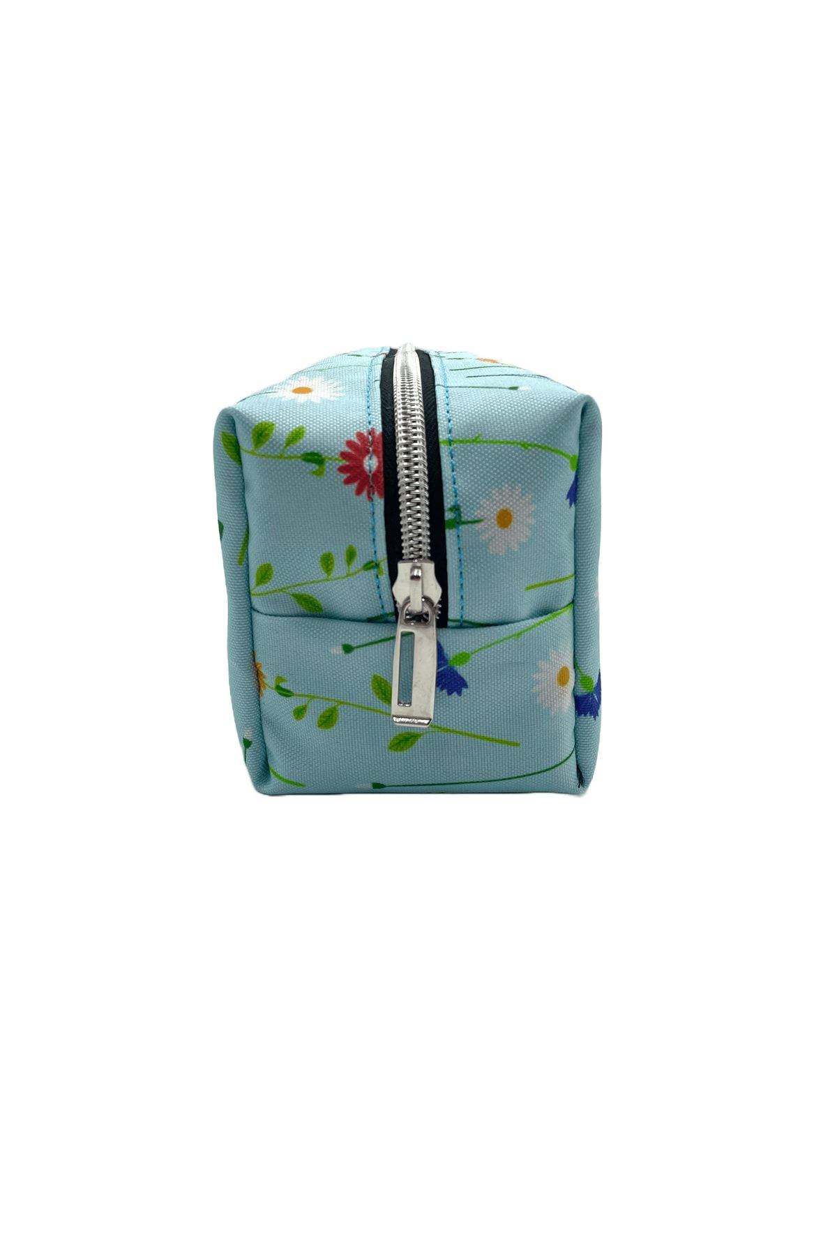جای قلم با حجم داخلی بزرگ ضدآب طرح دار دیزی روشن/آبی کمرنگ/آرایش/آرایشی/مسافرتی/کیف دستی Differ Studio