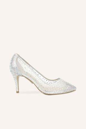 Gümüş Cinderella Mini Topuklu Ayakkabı 34063 1365