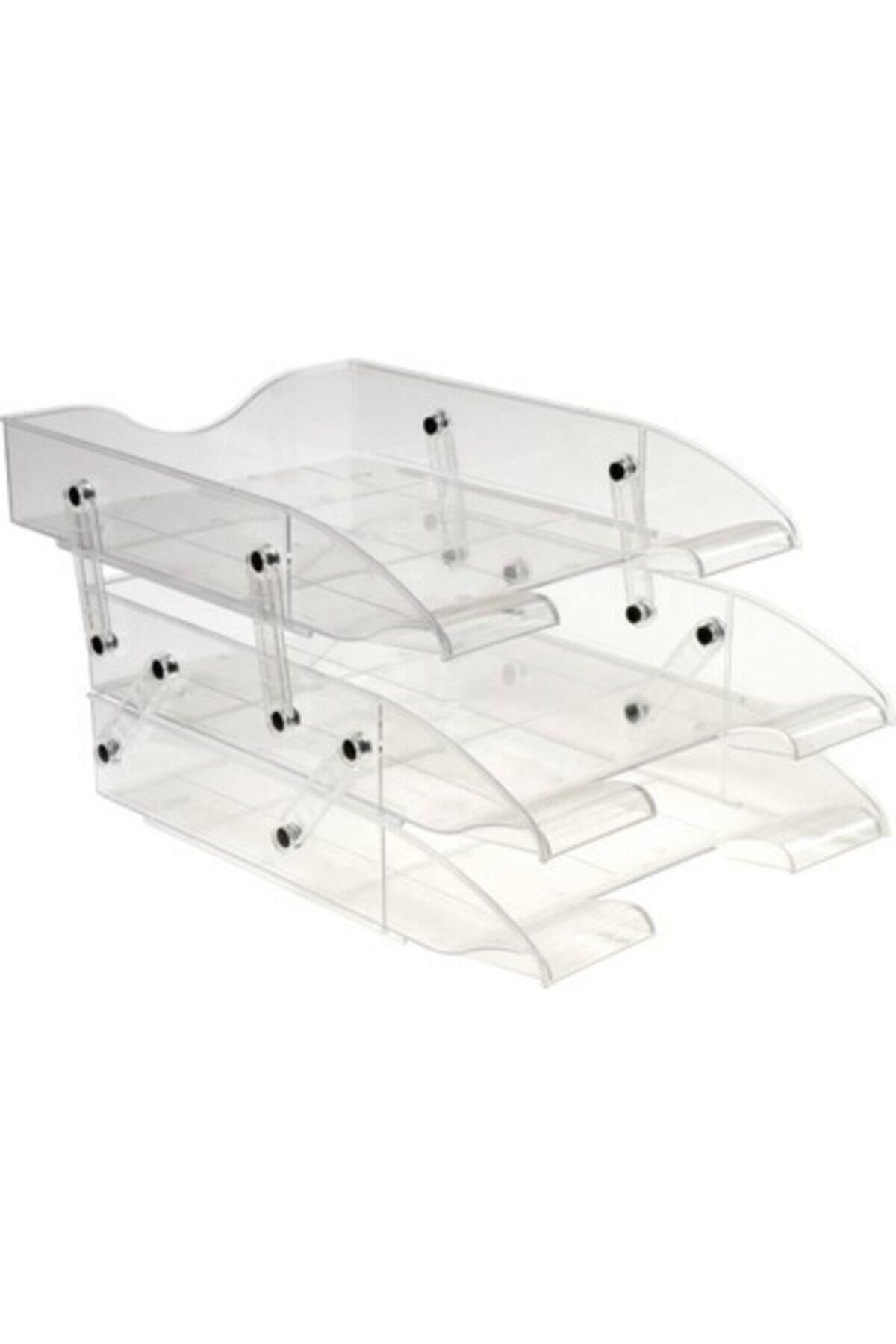 Ops-Document Shelf Movable 3-Piece Transparent Document Shelf 3-Tier Movable 2