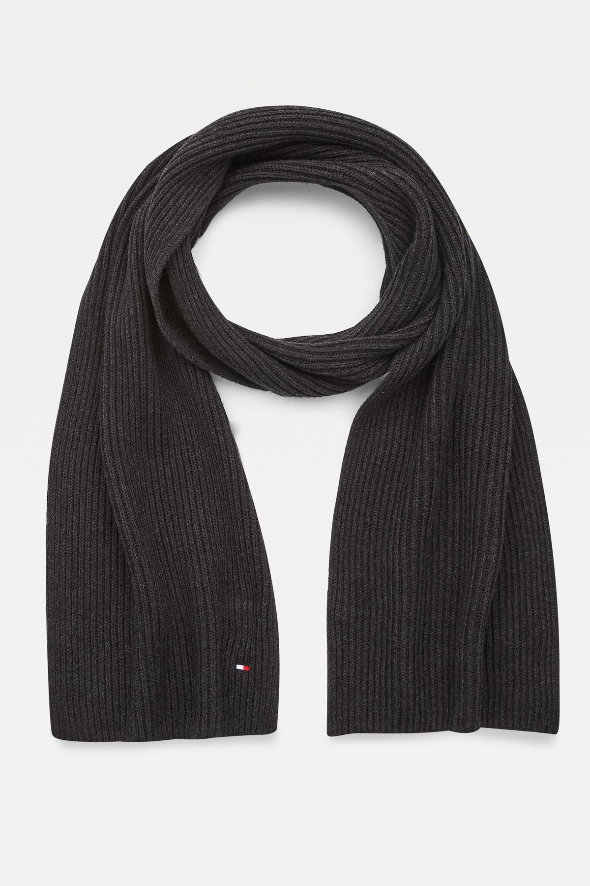 Tommy Hilfiger-Eșarfă gri pentru bărbați Eșarfă din bumbac Pima AM0AM06546 5