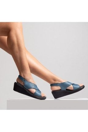 Kadın Mavi Sandalet 12 MAIBTS21Y002