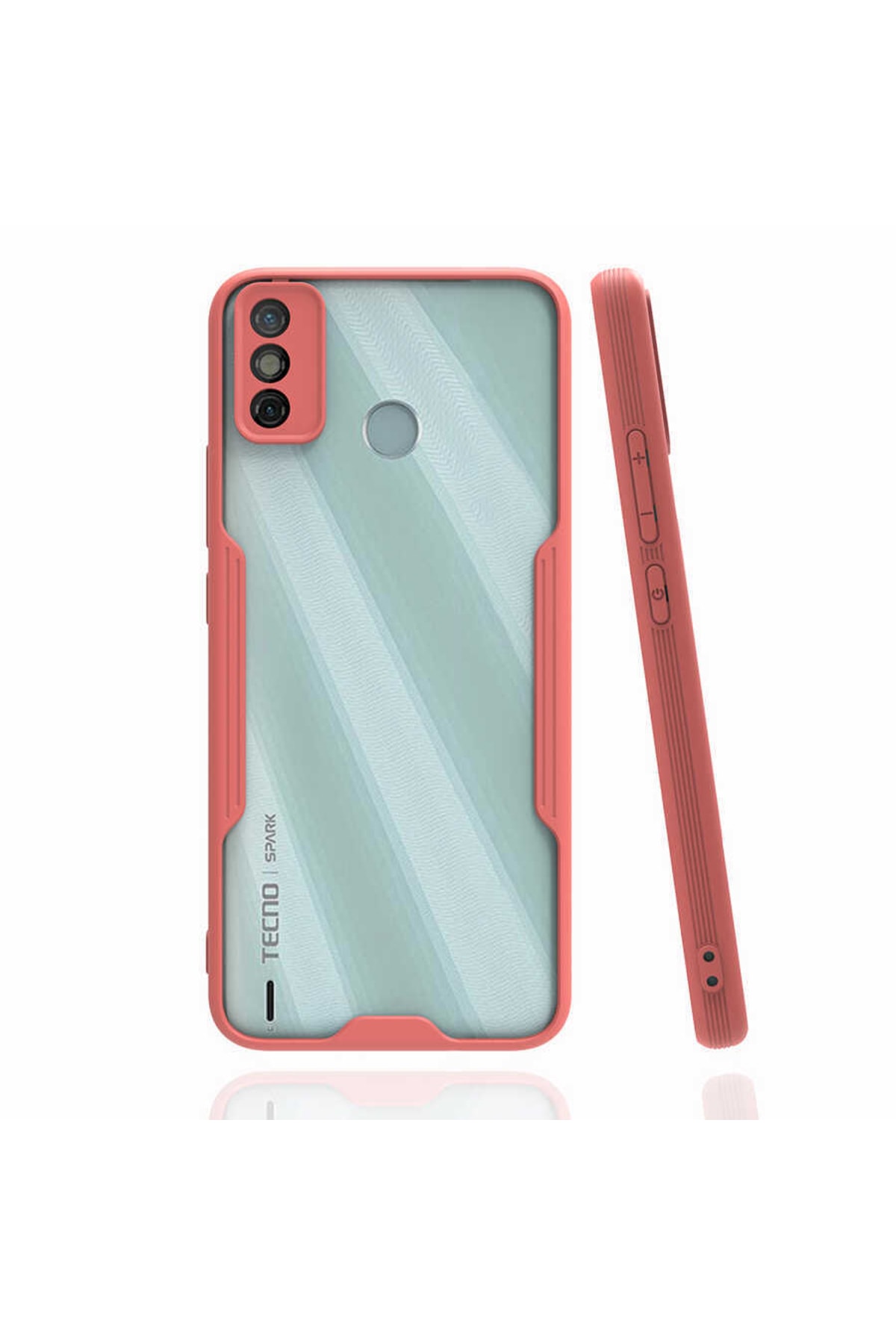 Tecno Spark 7t Compatible Case Color Edge Perfume TPU Silicone Pink