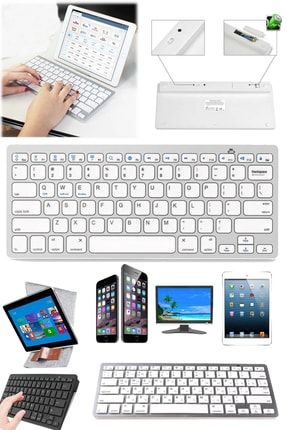 Tv Tablet Tüm Bilgisayar Ve Leptoplara Uyumlu Kablosuz Mini Mac Klavye Wireless Pro Nazik Sessiz bsk4a