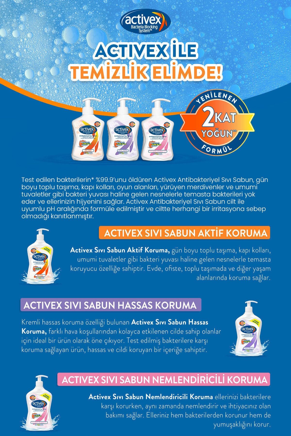 Activex-Antibacterial Liquid Soap Sensitive 2x1.5lt 3