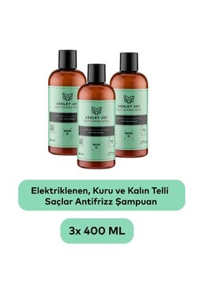 Elektriklenen Kuru Ve Kalın Telli Saçlar Için Antifrizz Şampuan 400 Ml X3 Avantajlı Set AJ.10.00042