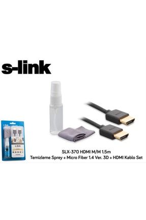Slx-370 1.5mt Hdmı Kablo +temizlik Spreyi + Fiber Bez Seti S-Link Slx-370
